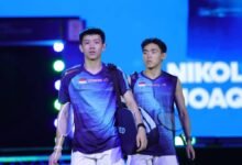 Raymond Indra/Nikolaus Joaquin Terhenti di Semifinal All England 2026