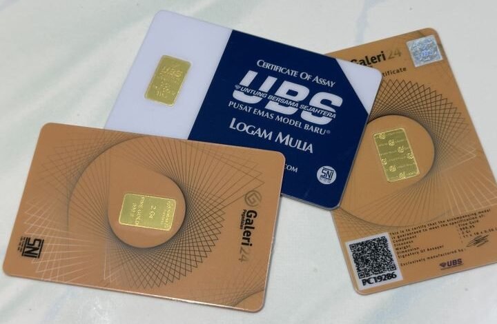 Harga Emas UBS dan Galeri24 di Pegadaian Naik, 1 Gram Tembus Rp3,1 Juta